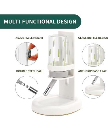 Marchul Hamster Water Bottle with Stand | Leak-Proof Guinea Pig Water Bottle | Adjustable Small Animal Water Bottles for Hamsters - 4oz White - Buy Online on GoSupps.com