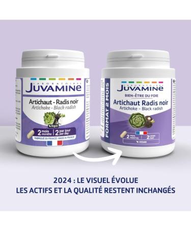 JUVAMINE - Artichoke and Black Radish - Liver Wellness - Contributes to the proper functioning of the Digestive and Hepatic System - 2 Month Format - 120 Capsules of vegetable origin - Buy Online on GoSupps.com