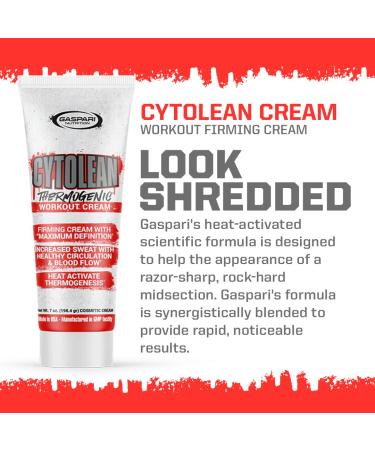 Gaspari Nutrition Cytolean Cream - Maximum Definition Firming Workout Cream with Increased Circulation and Heat Activation (7 Oz) - Buy Online on GoSupps.com