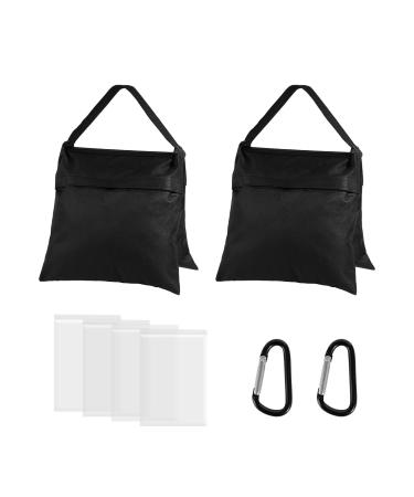 Aqirui Photography Sandbag Saddlebag for Photo Video Studio Stand Backdrop Stand Outdoor Patio Sports Transparent PP Bag and Clips Included 2 Packs - Buy Online on GoSupps.com
