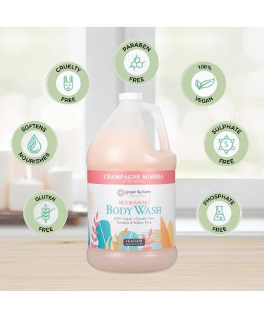Ginger Lily Farms Botanicals Nourishing Body Wash, Champagne Mimosa, 1 Gallon Refill - Citrus Blend Scent, Vegan & Cruelty-Free - 128 Fl Oz - Buy Online on GoSupps.com