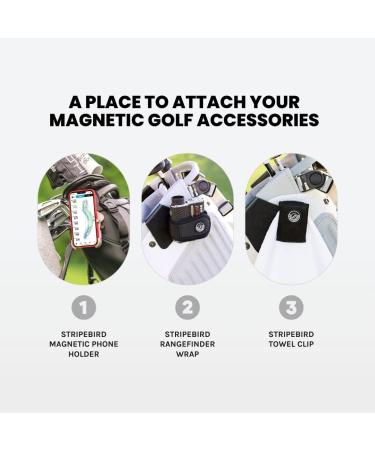 Stripebird Golf Steel Hub - Magnetic Golf Bag Attachment for Easy Access to Accessories - Black - Buy Online on GoSupps.com