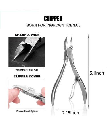 JTIEO 12PCS Toenail Clippers Set - Podiatrist-approved Heavy Duty Tool for Thick Toenails (Silver) - Buy Online on GoSupps.com