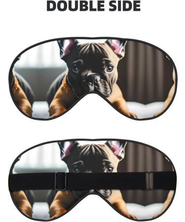French Bulldog Print Double-Sided Eye Mask Soft and Light Blocking for Enhancing Sleep Quality - Buy Online on GoSupps.com