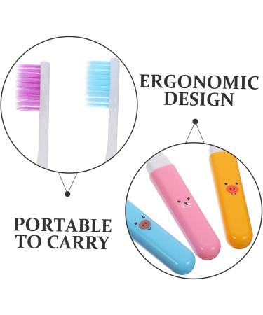 Solustre 5-Pack Hard Bristle Travel Toothbrushes for Adults & Kids - Compact & Foldable Mini Toothbrushes for Camping & On-the-Go - Buy Online on GoSupps.com