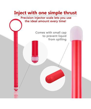 ANGCURE Lube Applicator Syringes - 10ml Lubricant Shooter for Men, Women & Couples - Reusable & Easy to Clean - Red & White - Buy Online on GoSupps.com
