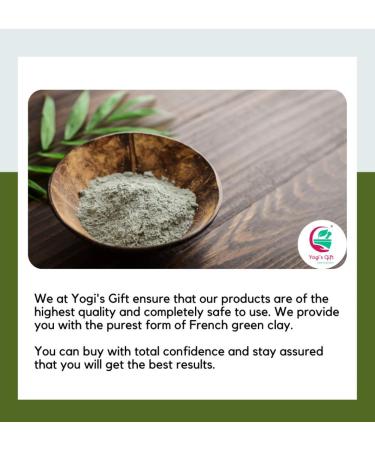 French Green Clay Powder 8 oz - Deep Facial Cleanser for Skin Softening | Natural Detoxifies Body | Argile Verte Montmorillonite Illite Green Clay - Buy Online on GoSupps.com
