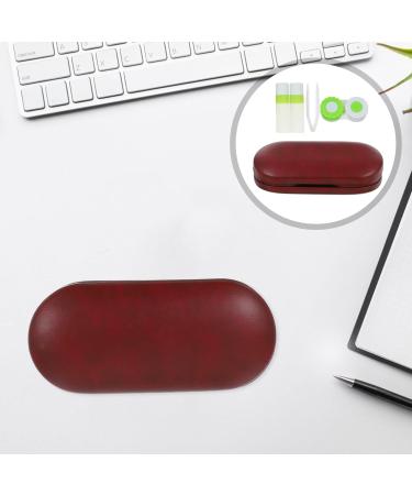 Healvian Double Glasses Case - 2 in 1 Portable Dual-Sided Contact Lens Container with Mirror & Tweezer | Red - Buy Online on GoSupps.com