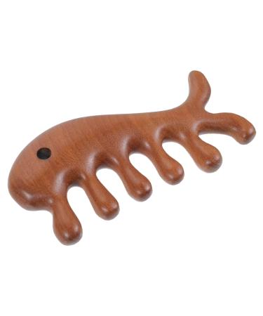 Beavorty 5-in-1 Fish-Shaped Wooden Massage Comb for Scalp Portable Wide Tooth Hair Tool - Perfect for Men - Buy Online on GoSupps.com