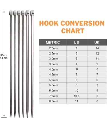BCMRUN 22PCS Knitting Needle Set - Stainless Steel Straight Single Pointed Needles (2mm-8mm) with Accessories - 11 Pair Sweater Needles Set for Knitting Projects - Buy Online on GoSupps.com