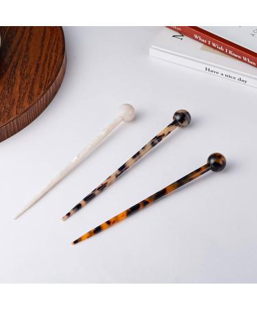 FRDTLUTHW 7.3 Long Hair Stick - Acetate Hair Pin for Women with Thick Long Hair in Creamy-white (Pack of 1) - Buy Online on GoSupps.com