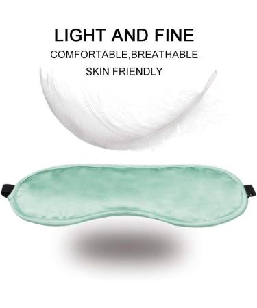 Mulberry Silk Sleep Mask - Adjustable Straps, Ultra-Soft, Mint Green - Buy Online on GoSupps.com