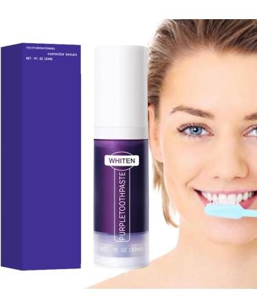  bellv Purple Teeth Whitener - 30 ml - Toothpaste with plant extracts - Refreshing dental cleanser to clean teeth and improve breathing Bellv - Buy Online on GoSupps.com