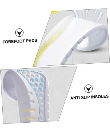 FOMIYES Sports Insoles - Height Increase Orthotic Gel Heel Cups & Anti-Skid Forefoot Pads | Breathable White Shoe Cushions (23.5 x 8.2 cm) for Ultimate Comfort - Buy Online on GoSupps.com