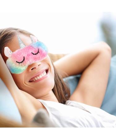 Homewins Plush & Silk Sleep Mask for Women | Light-Blocking Unicorn Eye Mask for Comfortable Sleep & Parties - Buy Online on GoSupps.com
