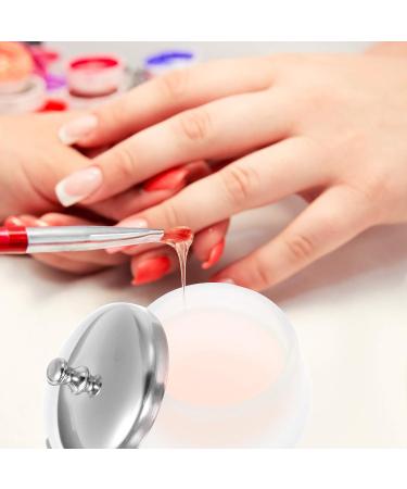Matte Crystal Glass 2-Piece Nail Art Dappen Dish Set | Acrylic Liquid Powder Holder - Buy Online on GoSupps.com