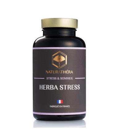 Naturathera Herba Stress - No Addiction - Anxiety, Fatigue & Sleep Supplement - Dry Extract - 150 Capsules - Made in France - Vegan - No GMO Allergen Additives