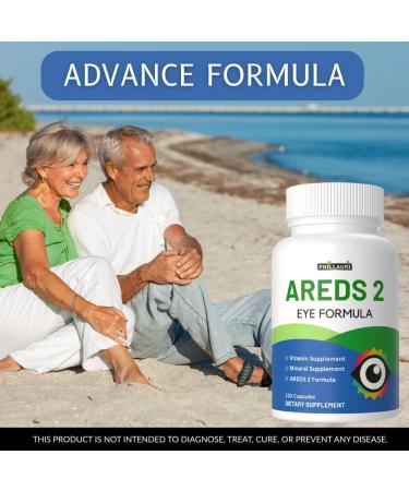 Phillauri Areds 2 | Eye Vitamin | Eye Formula | Advance Eye Care Supplement | Capsules for Men & Women 360 Capsules (Pack 3) - Buy Online on GoSupps.com