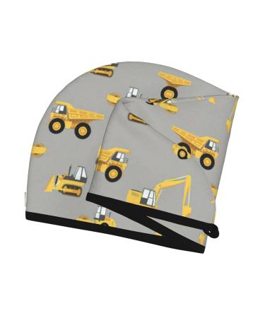 Construction Trucks SamLng Coral Velvet Dry Hair Cap - Ideal for Home Travel Pool Parties & Beach Use - Buy Online on GoSupps.com
