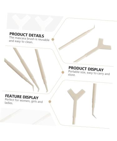 DOITOOL 30 Pcs Y-Shaped False Eyelash Brushes - Mini Lash Comb & Lift Tool for Perfect Eyelash Perm | Premium Quality Eyelash Separator & Guide White - Buy Online on GoSupps.com