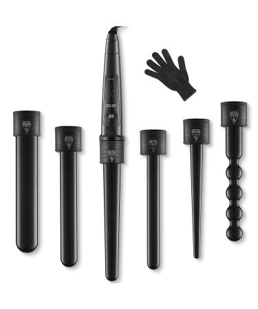 LOETAD curling iron 6-in-1 LED screen adjustable temperature 80 C - 230 C set 9 - 32 mm curly hair tourmaline and ceramic 6 in 1 - Buy Online on GoSupps.com