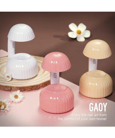 GAOY Mini UV Gel Nail Cure Light - Mushroom LED Nail Lamp, USB Nail Dryer for Fast Curing (Pink) - Buy Online on GoSupps.com