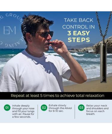 Earth and Moon Anxiety Breathing Necklace - Natural Stress Relief - Buy Online on GoSupps.com
