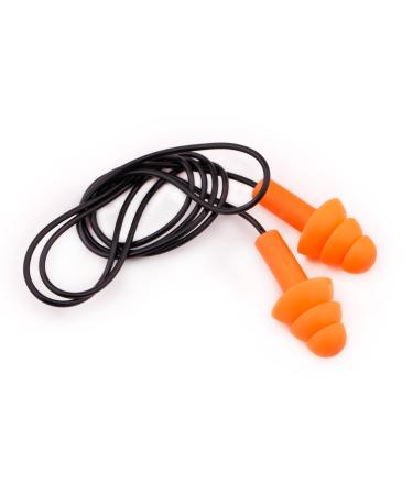 Mivos 200 pairs of reusable hearing protection earplugs in a display - waterproof and soft silicone earplugs with cord - noise reduction 32DB for optimal hearing protection 200 pairs in a hinged display - Buy Online on GoSupps.com