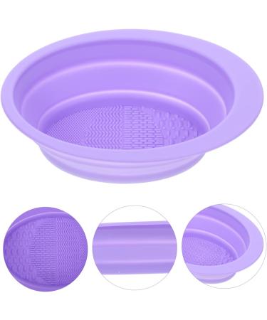 Angoily Cleaning Pad Cosmetic Brush Cleaner Silicone Makeup Applicator Beauty Tool Cleaner Face Silicon Brush Cleaner Makeup Tool Cleaner Beauty Tools Silica Gel Purple Fold - Buy Online on GoSupps.com