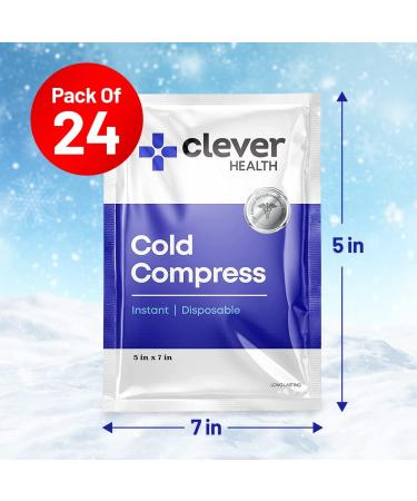 Instant Cold Packs - Disposable Ice Packs for Injuries, Swelling & Muscle Strains - 24 Pack, 5x7 in - Ideal for First Aid Kit & Athletes - Buy Online on GoSupps.com