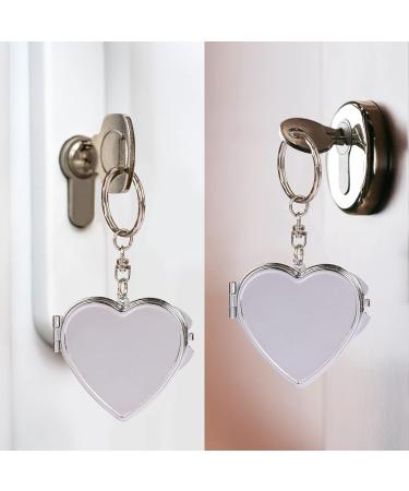 LotCow Portable Heart Shape Folding Mirror - 4Pack Compact Cosmetic Mirror with Keychain - Buy Online on GoSupps.com