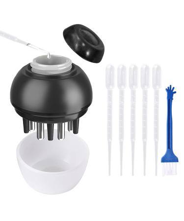 Anevio's scalp massage brush and hair Applicator bottle 2 in 1 scalp massage brush massage brush hair root Applicator for hair treatment Medicine head fluid essential oil serum