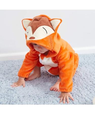 COOKY.D Unisex Winter Hooded Romper Jumpsuit - 6-12 Months Fox Design - Buy Online on GoSupps.com