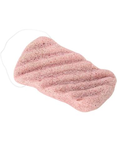 Konjac Bathing Peeling Sponge Set 3 Pieces of 100% Natural Gentle Cleaning Wave Sponge for Body Care - Pink - Buy Online on GoSupps.com