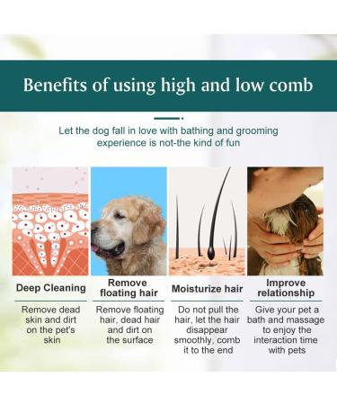 Fellkamm & Desangangelkamm: Premium Cat & Dog Combi Comb for Removing Knotted Hair - 31 Teeth Grooming Tool for Effortless Pet Care - Buy Online on GoSupps.com