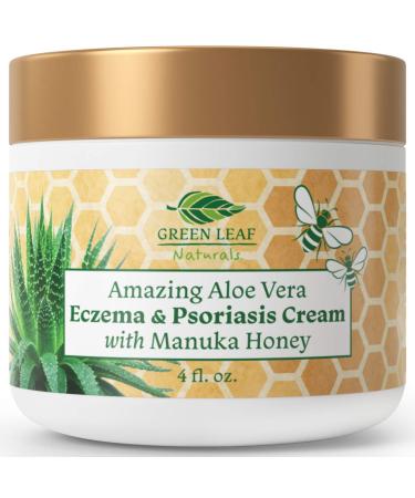 Manuka Honey Eczema Cream (4oz) Moisturizing Lotion Treatment For Psoriasis Relief - Itchy Dry Skin Rash Healing Ointment - Skin Soothing Moisturizer For Kids Adults Baby Ultra Strength Honey Creme For Eczema 4 Ounce (Pack of 1) - Buy Online on GoSupps.com