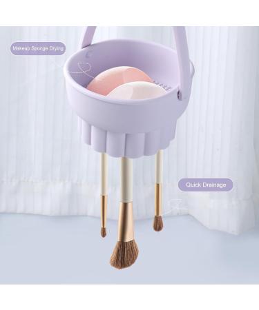 Makeup Brush Cleaning Mat 2 in 1 Silicone Makeup Brush Cleaner Bowl with Drying Holder & Brush Cleaning Scrubber Tool Multifunctional Cosmetic Sponge Brush Bristle Cleaning Bowl - Buy Online on GoSupps.com
