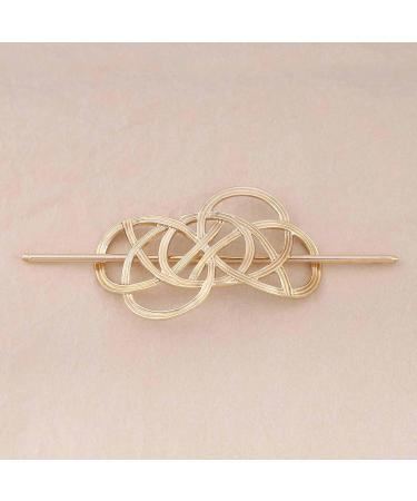 Aneneiceera Vintage Viking Celtic Hair Clip Gold Celtic Knot Hair Clip Long Hair Clip Pin Metal Bun Holder Decorative Hair Accessories for Women and Girls - Buy Online on GoSupps.com