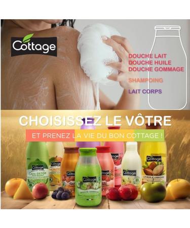 Cottage - Special offer set of 12 shower gels -10 Moisturizing Milk Shower 250ml + 2 shower scrubs 270ml - Made in France - Buy Online on GoSupps.com