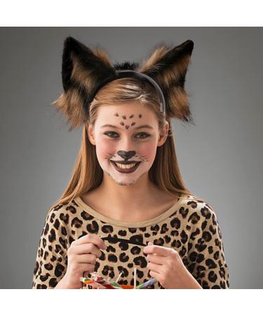 Animal Wolf Ear Headband Cat Ears Cosplay Headband Anime Cosplay Wolf Ears Headband Animal Cosplay Party Costume Accessories for Girls Boys Women Men Black Brown - Buy Online on GoSupps.com