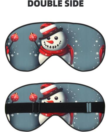 SSIMOO Christmas Snowman Eye Mask - Double-Sided Soft Light Blocking for Better Sleep - Buy Online on GoSupps.com