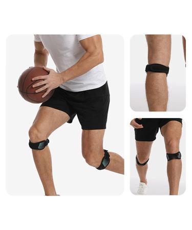 RiToEasysports Adjustable Patella Strap Knee Brace - Shock Absorption Pain Relief for Basketball Running & Tennis (Green) #311 | International Shipping Available - Buy Online on GoSupps.com