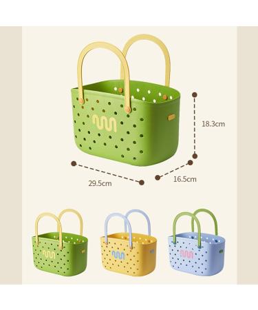 Portable Shower Basket Plastic Basket with Handle Large Capacity Shower Box Portable Shower Basket Plastic Shower Box(Green) - Buy Online on GoSupps.com