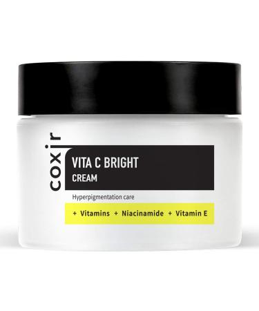 COXIR Vita C brightening cream (50 ml 1.69 fl.oz.) | Vitamin C A E and B3 | for a more vibrant and even complexion - Buy Online on GoSupps.com