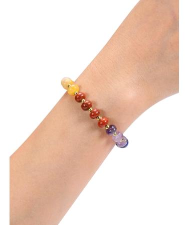 Go 7 Chakra Bracelet - Natural Gemstones for Healing Reiki Energy & Yoga | Stylish Chakra Bracelet for Women - Buy Online on GoSupps.com