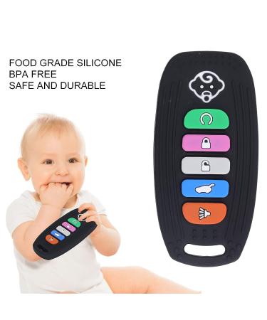 Remote Control Teether  Flexible Soft Relieve Pain Soothes Mood Teething Toy Silicone for Gum for Inf(Black) - Buy Online on GoSupps.com