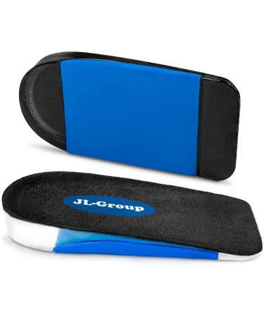 JL-Group Orthopedic Heel Inserts Shock Absorption and Heel Support Insoles for Achilles Tendonitis Plantar Fasciitis Heel Lifts Cushions for Heel Pain Relief (Large: Women 9.5-13.5 Men 8-13) Large: Women 9.5-13.5 | Men 8-13 Black.blue