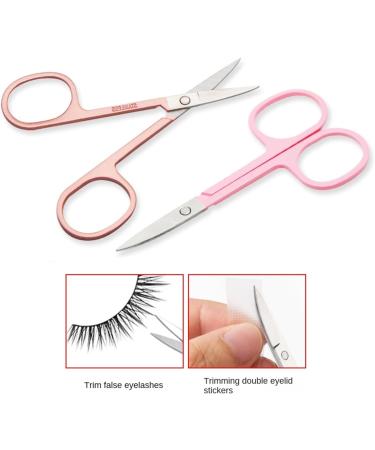YSJJZRL 2 Pcs Professional Grooming Scissors - Eyebrow Scissors - Small Curved Stainless Steel Manicure & Beauty Scissor (Colourful) - Buy Online on GoSupps.com