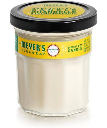 Mrs. Meyer's Clean Day Scented Soy Aromatherapy Candle 25 Hour Burn Time Made with Soy Wax and Essential Oils Honeysuckle Scent 140 gram Candle Jar - Buy Online on GoSupps.com