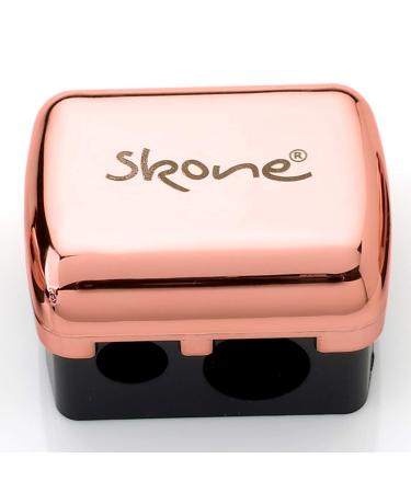 Skone Signature Rose Gold Makeup Pencil Sharpener | Eyeliner Sharpener | Small and Large Lip Pencil Sharpener